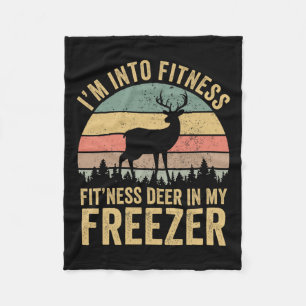 Grappig dat ik van fitness herten in mijn vriezer fleece deken