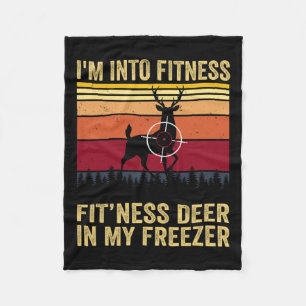 Grappig dat ik van fitness herten in mijn vriezer fleece deken