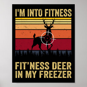 Grappig dat ik van fitness herten in mijn vriezer poster