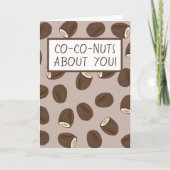 Grappig dat ik van je hou, Coconut Patroon Kaart (Voorkant)
