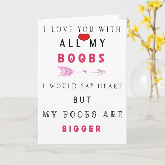 Grappig dat ik van je hou, voor hem. kaart (Gele Bloem)