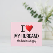 Grappig dat ik van mijn man hou briefkaart (Staand voorkant)