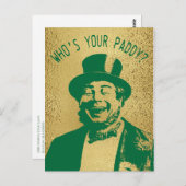 Grappig, dat is je Paddy Gold Saint Patricks Dag Briefkaart (Voorkant / Achterkant)