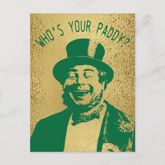 Grappig, dat is je Paddy Gold Saint Patricks Dag Briefkaart (Voorkant)
