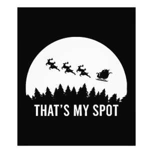 Grappig dat is mijn plek Kerstmis Sessie Santa op  Foto Afdruk