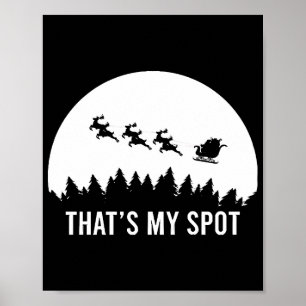 Grappig dat is mijn plek Kerstmis Sessie Santa op Poster