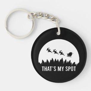 Grappig dat is mijn plek Kerstmis Sessie Santa op Sleutelhanger