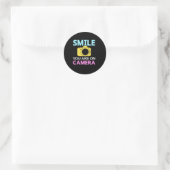 Grappig dat je camera-Sticker bent Ronde Sticker (Tas)