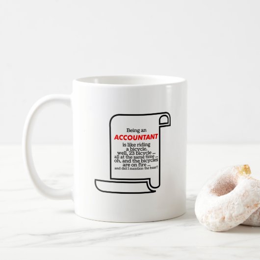 Grappig dat je een accountant bent, is net als je  koffiemok (Met donut)