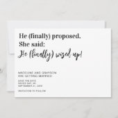 Grappig dat je eindelijk de datum verdeelt save the date (Voorkant)