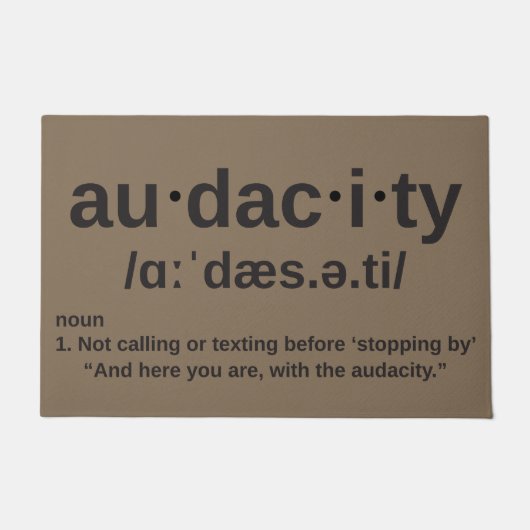 Grappig dat je het lef hebt deurmat (Voorkant)