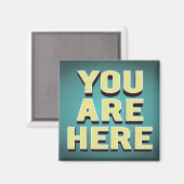 Grappig dat je hier bent met een kruising deur. magneet (Voorkant / Achterkant)