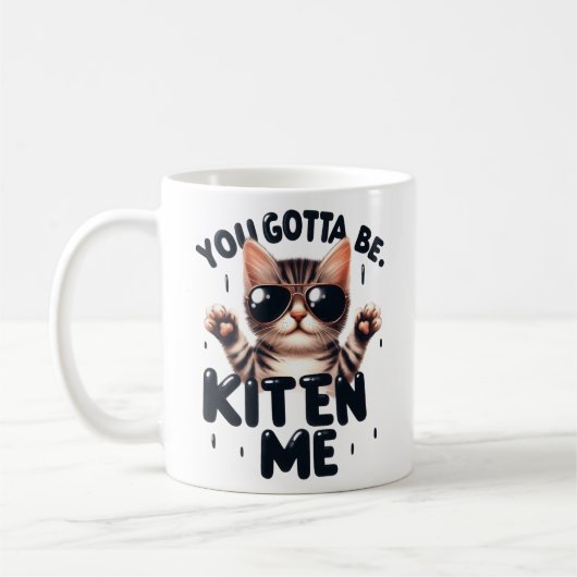 Grappig dat je Kitten Me Tri-Blend Shirt moet zijn Koffiemok (Links)