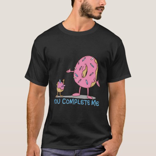Grappig dat je me compleet roze gestrooid donut ga t-shirt (Voorkant)