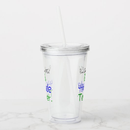 Grappig dat je me niet kan schelen... acryl drinkbeker (Links)