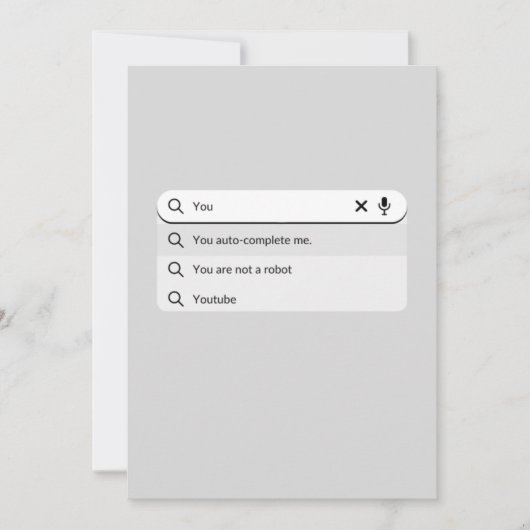 Grappig dat je me Valentijnsdag humor automatisch  Feestdagenkaart (Voorkant)