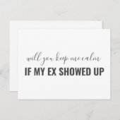 Grappig dat je mijn bruidsmeisje eenvoudig bent uitnodiging briefkaart (Voorkant / Achterkant)