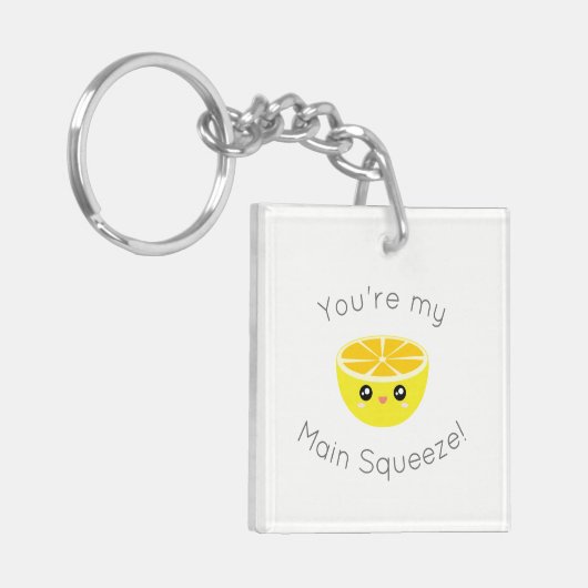 Grappig dat je mijn hoofdplein bent, Kawaii Lemon Sleutelhanger (Voorkant Links)