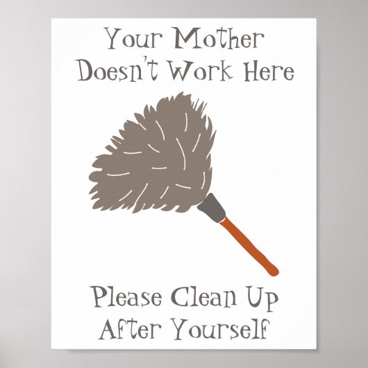 Grappig dat je moeder hier niet werkt poster (Voorkant)