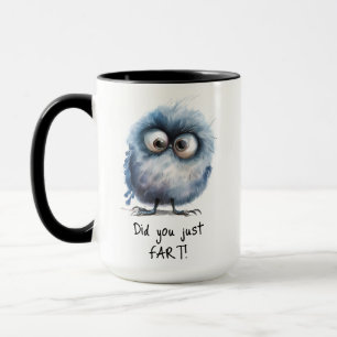 Grappig dat je net vogelkoffie schoot mok