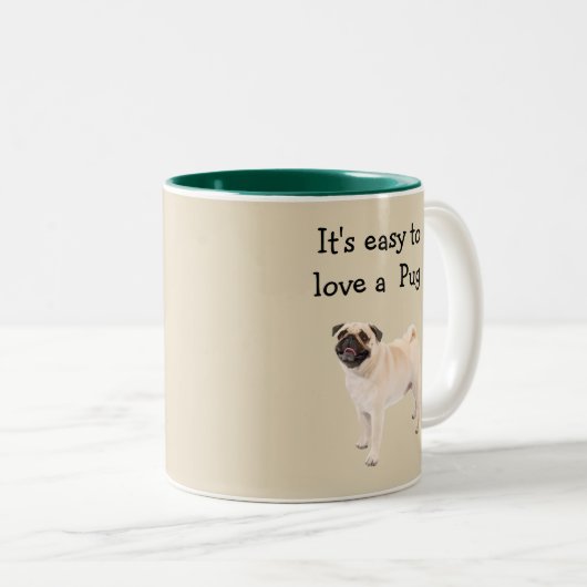 Grappig dat je van een modehond houdt tweekleurige koffiemok (Voorkant rechts)