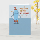 Grappig dat je zo oud bent. kaart (Gele Bloem)