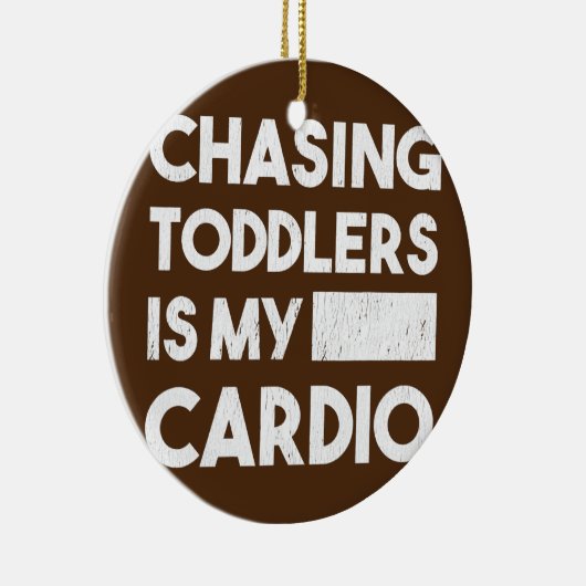 Grappig dat Mam 247 m'n peuters achtervolgt. Keramisch Ornament (Rechts)