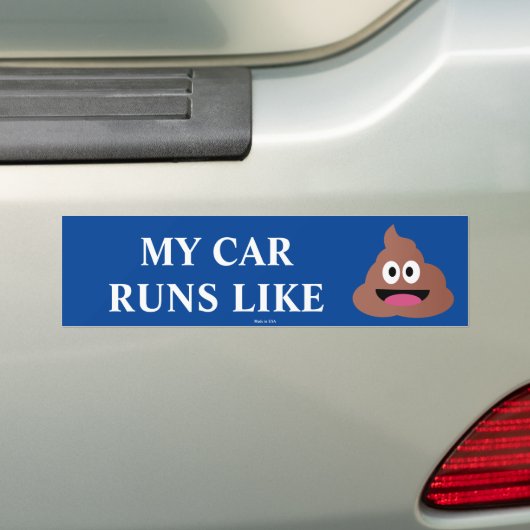 Grappig dat mijn auto loopt als een krap Bumpersti Bumpersticker (Op auto)