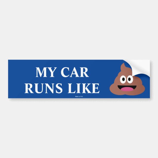 Grappig dat mijn auto loopt als een krap Bumpersti Bumpersticker (Voorkant)
