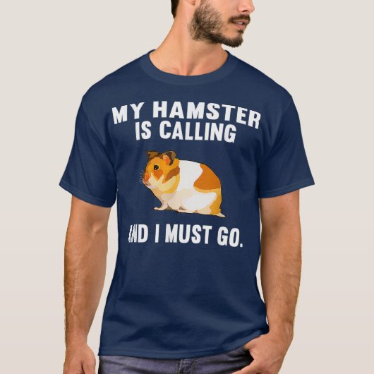 Grappig dat mijn hamster belt en ik moet naar Boer T-shirt (Voorkant)