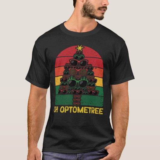 Grappig dat Opticians kerstboombril eten. Oh T-shirt (Voorkant)