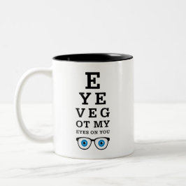 Grappig dat Opticien op je let Tweekleurige Koffiemok