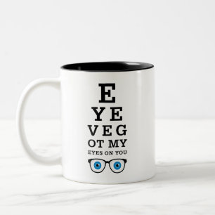 Grappig dat Opticien op je let Tweekleurige Koffiemok