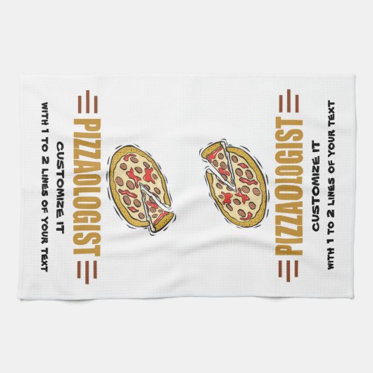 Grappig dat Pizza het personaliseert! Love Eat Piz Theedoek (Horizontaal)
