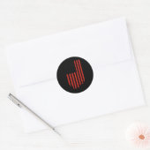 Grappig dat Trump danst code rood en wit Ronde Sticker (Envelop)