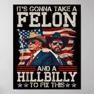 Grappig dat Trump een Hillbilly en een Poster