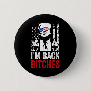 Grappig dat Trump terug is en Amerika weer groot m Ronde Button 5,7 Cm