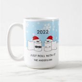 Grappig dat u gewoon met het toiletpapier doorrolt koffiemok (Links)