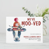 Grappig dat we de kerstvakantie met Koe hebben ver Aankondiging (Staand voorkant)