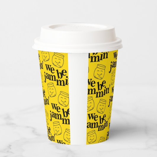 Grappig dat we Jammin zijn glimlachende dansende k Papieren Bekers (Links)