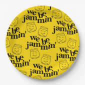 Grappig dat we Jammin zijn glimlachende dansende k Papieren Bordje (Voorkant)