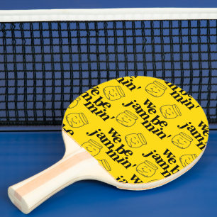 Grappig dat we Jammin zijn glimlachende dansende k Tafeltennisbatje