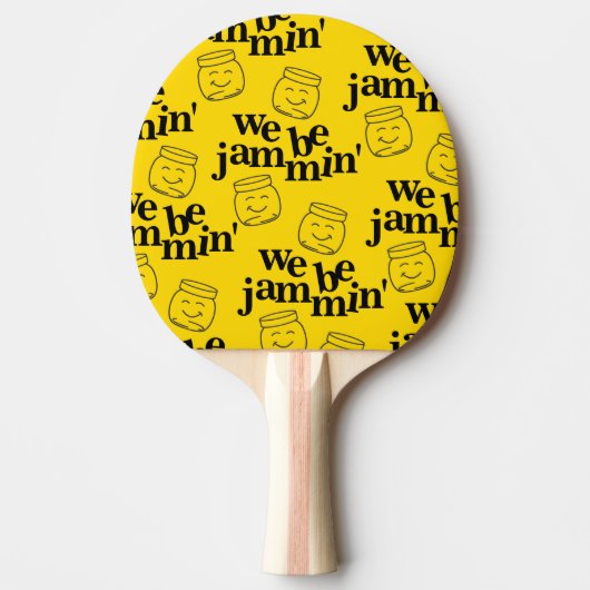 Grappig dat we Jammin zijn glimlachende dansende k Tafeltennisbatje (Voorkant)