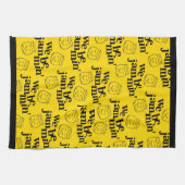 Grappig dat we Jammin zijn glimlachende dansende k Theedoek (Horizontaal)