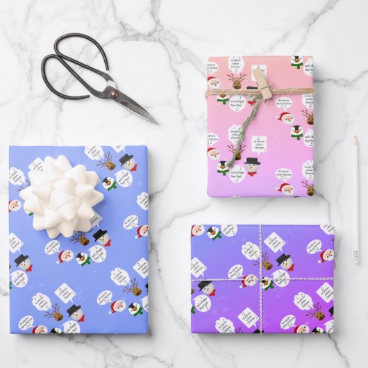 Grappig dat we je een prettig kerstfeest wensen inpakpapier vel (Voorkant)