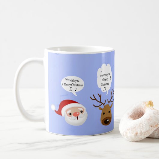 Grappig dat we je een prettig kerstfeest wensen koffiemok (Met donut)