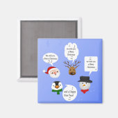 Grappig dat we je een prettig kerstfeest wensen magneet (Voorkant / Achterkant)