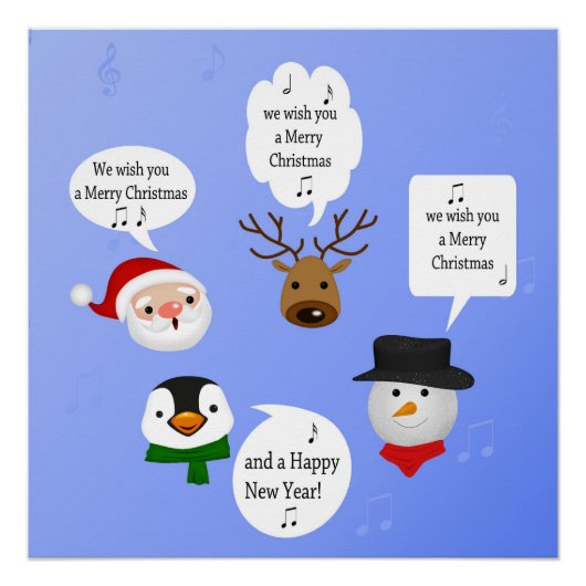 Grappig dat we je een prettig kerstfeest wensen perfect poster (Voorkant)
