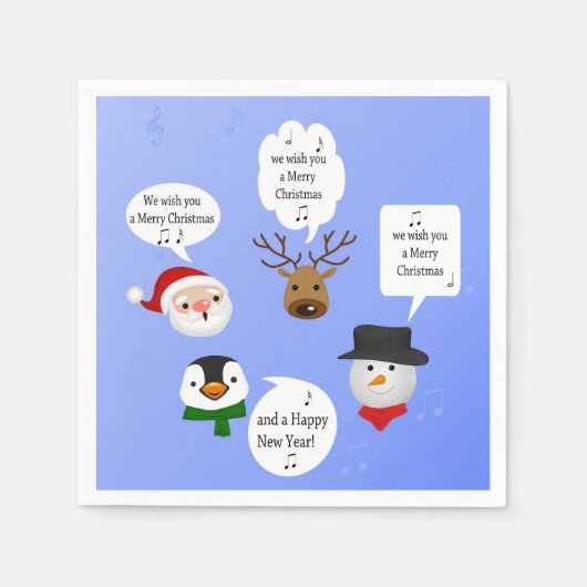 Grappig dat we je een prettig kerstfeest wensen servetten (Voorkant)