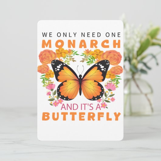 Grappig dat we maar één monarch nodig hebben en he kaart (Staand voorkant)